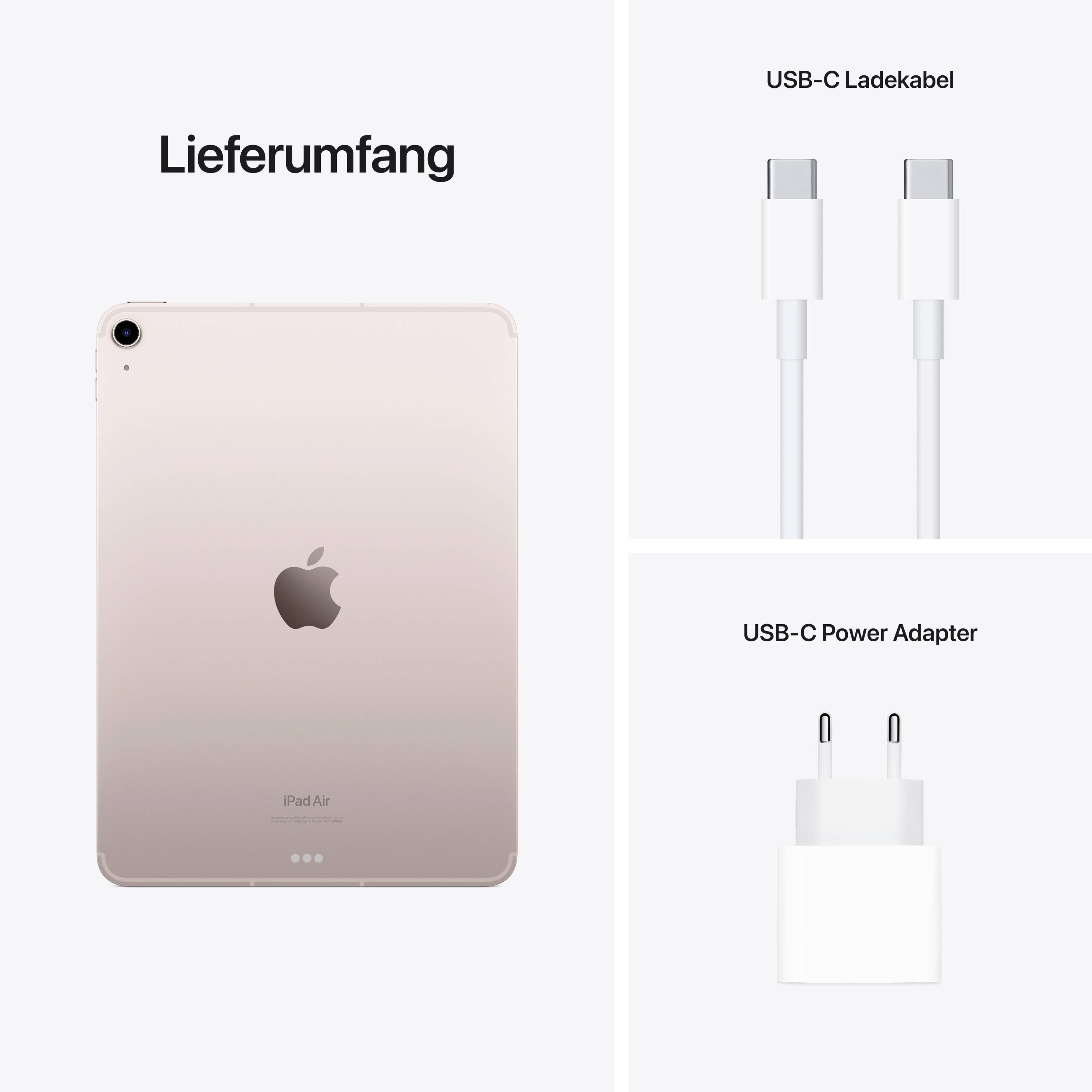 Apple iPad Air 10.9 (5. Generation) WiFi + Cellular 256 GB Rose 27.7 cm (10.9 Zoll) M1 iPadOS