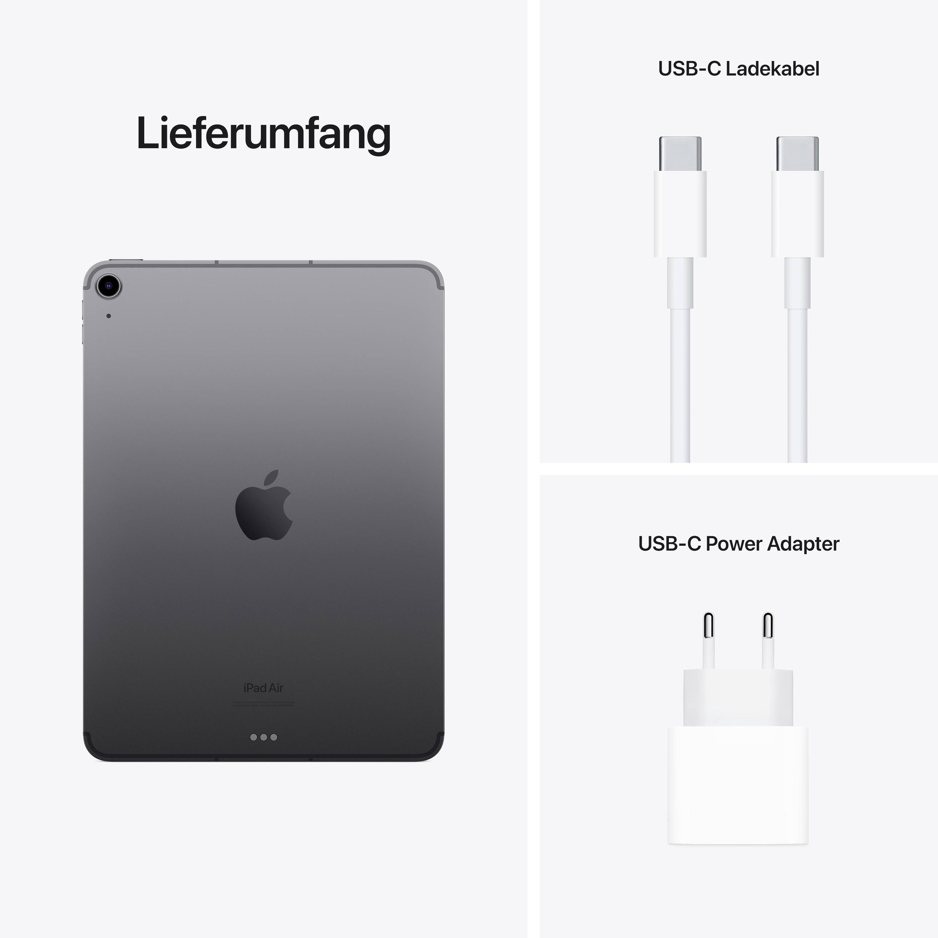 Apple iPad Air 10.9 (5. Generation, 2022) WiFi + Cellular 64 GB Spacegrau () Apple M1 iPadOS 15 2360 x 1640 Pixel