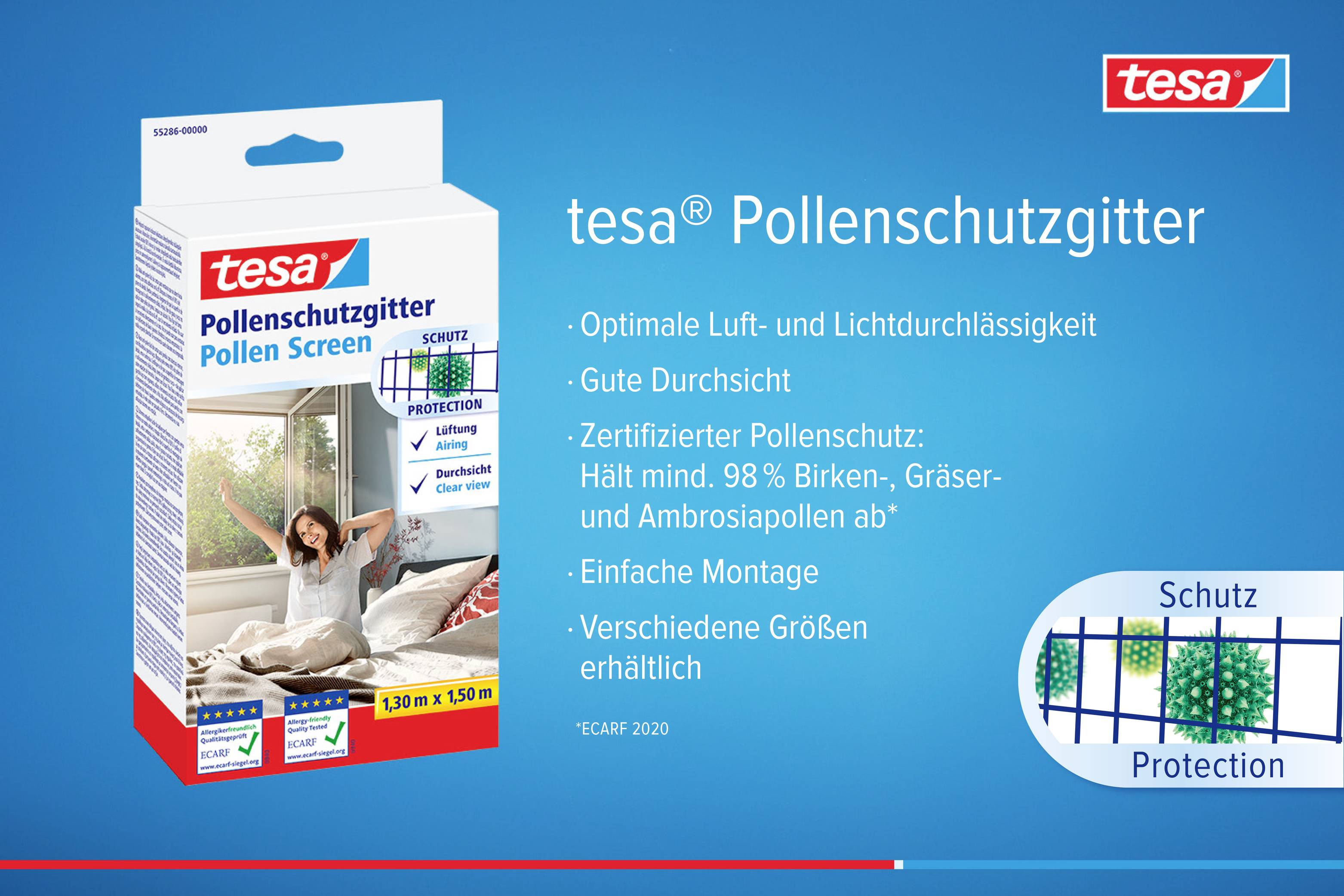 Tesa 55296-00000-00 Pollenschutzgitter (B x H) 1500mm x 1800mm Anthrazit 1St.