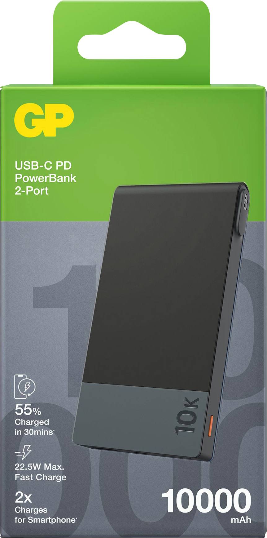 GP MP10B Powerbank 10000 mAh USB PD Li-Ion Grau
