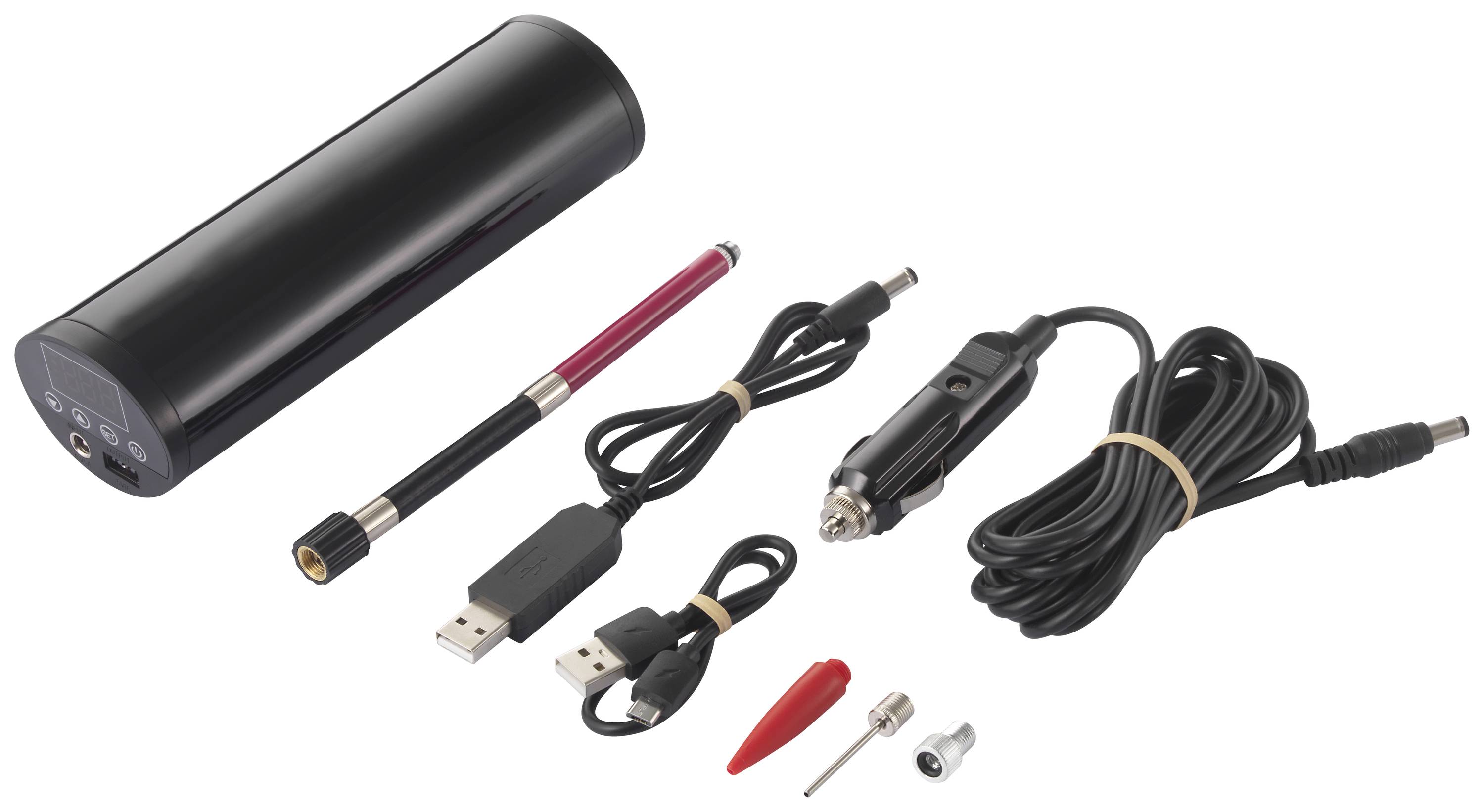 Akku-Kompressor AP-111 10.34 bar mit Powerbank-Funktion, Automatische Abschaltung, Digitales Display, mit Arbeitslampe