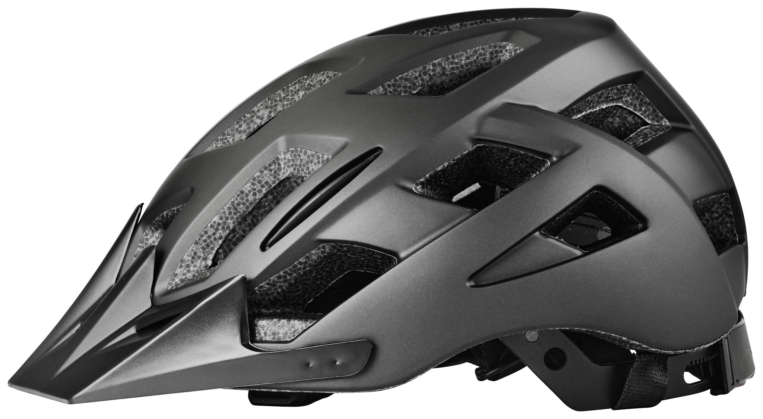 Fahrrad-Helm Dunkelgrau (matt) Konfektionsgröße=L Kopfumfang=58-61cm