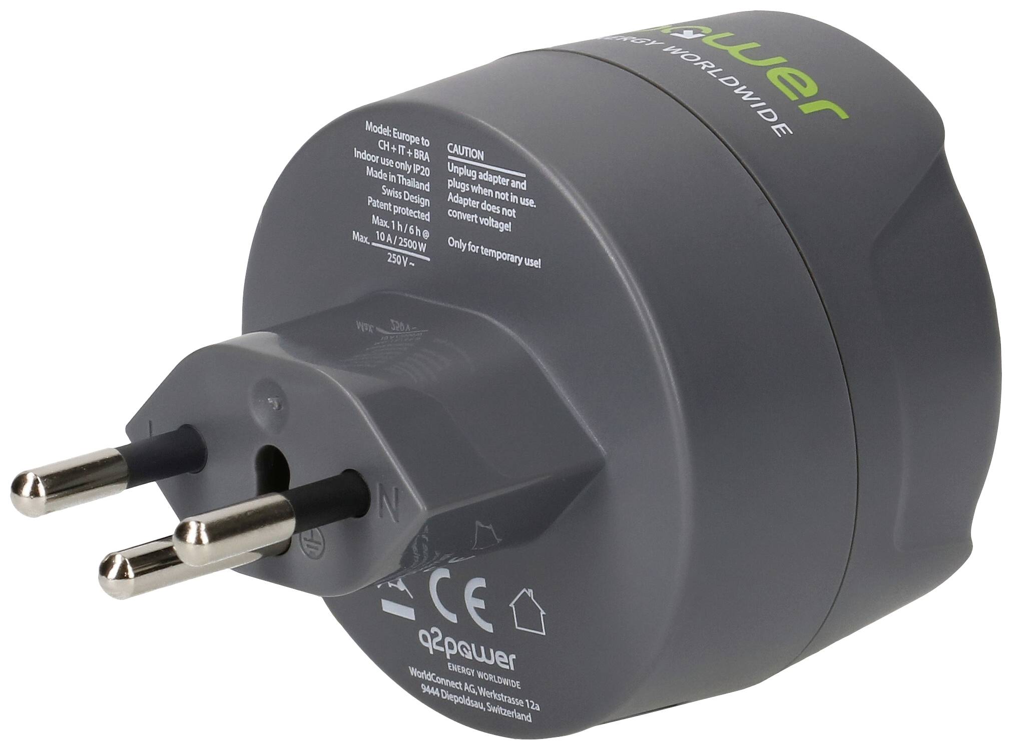 Q2 Power q2-1.300100-TH Reiseadapter