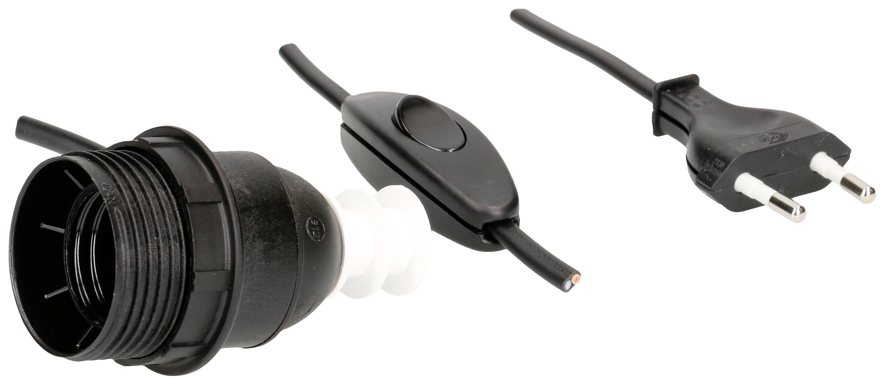 Max Hauri 111816 Lampenfassung E27 230V mit Eurostecker