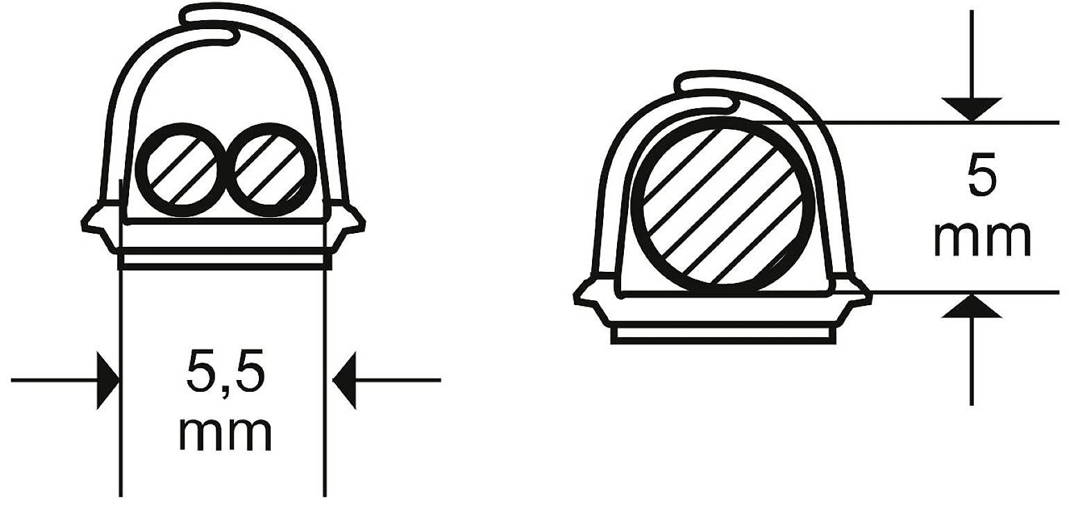 Cablefix 2200-42 Kabelkanal (L x B x H) 1m x 5.5mm x 5mm 4 St. Braun