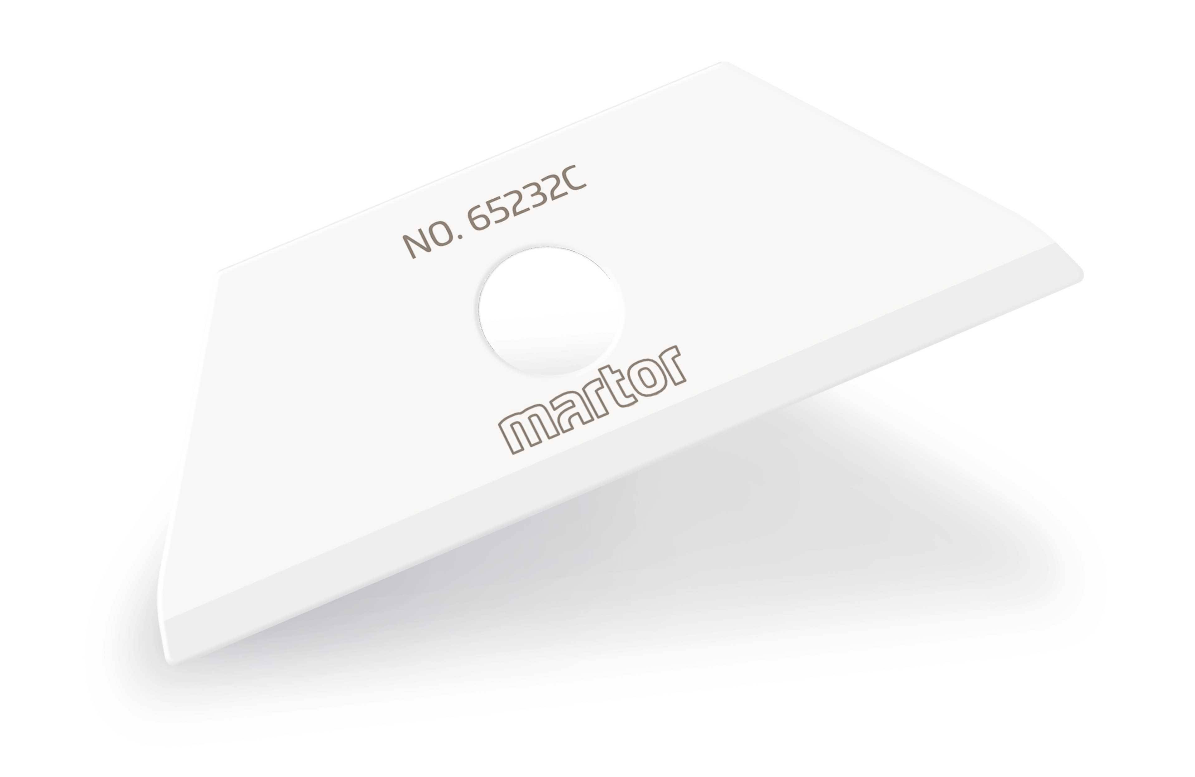 Schneidklinge aus Metall mit der Bezeichnung 'No. 65232C' und dem Markennamen 'Martor'.
