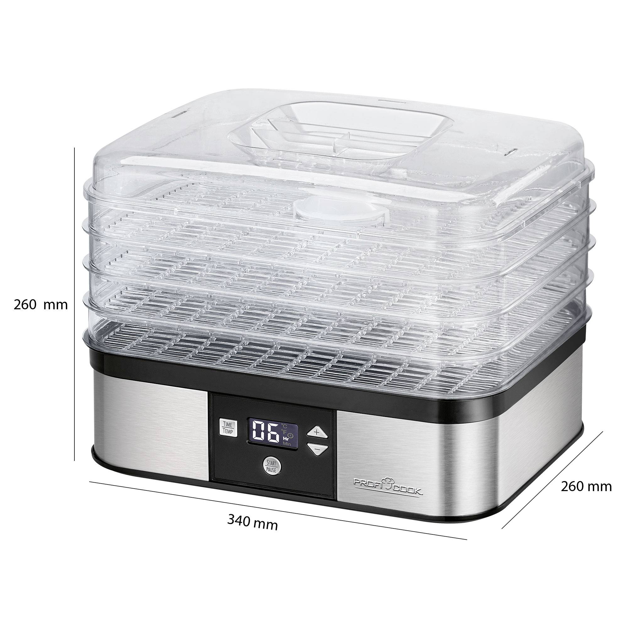 Profi Cook PC-DR 1116 501116 Dörrautomat Inox, Schwarz