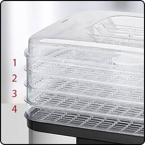 Profi Cook PC-DR 1116 501116 Dörrautomat Inox, Schwarz