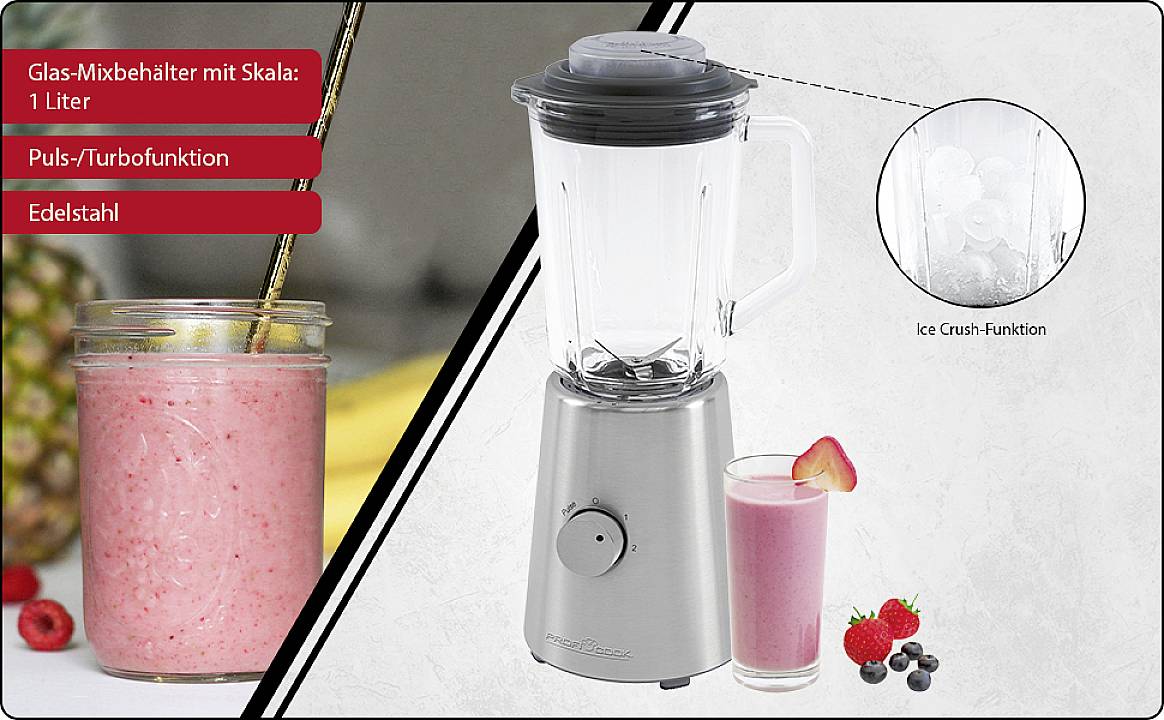 Profi Cook PC-UM 1213 501213 Standmixer Edelstahl