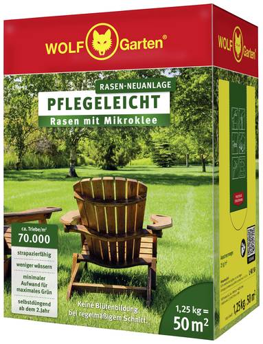 Wolf Garten 76AH1001650 WOLF-Garten Rasen mit Mikroklee L-MI 50 1.25kg