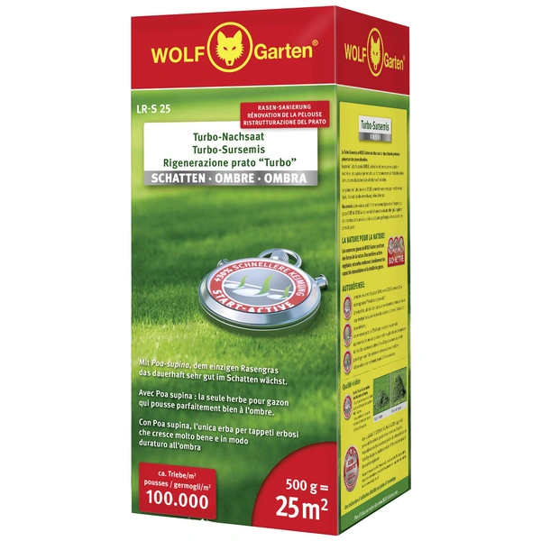 WOLF-Garten 3826625 Turbo-Nachsaat Schattenrasen LR-S 25 500g WOLF-Garten 3826625 Turbo-Nachsaat Schattenrasen LR-S 25 500g