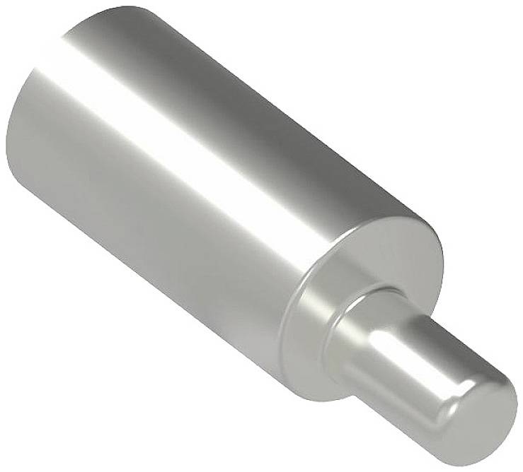 Zylinderförmiges Metallteil mit abgesetztem Ende, das für maschinelle Anwendungen verwendet werden kann.