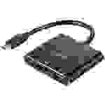 Renkforce RF-5133676 USB-C® / HDMI Adaptateur [1x USB-C® mâle - 1x HDMI femelle, USB-C® femelle (Power Delivery), USB-A] noir