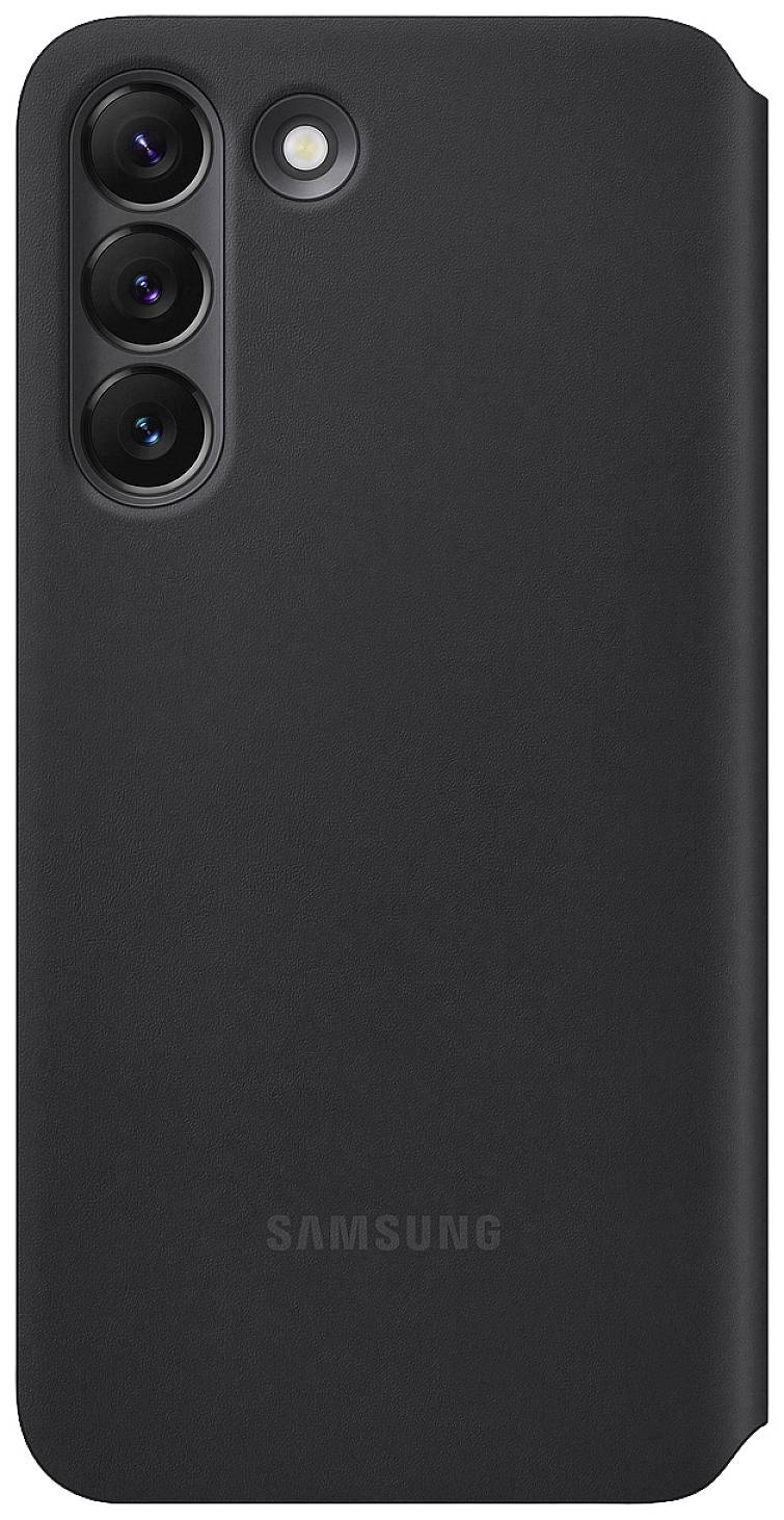 Samsung Clear View Cover Case Galaxy S22 Schwarz Stoßfest