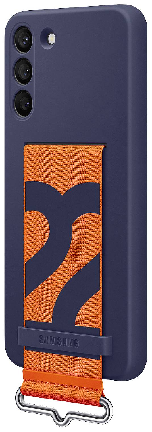 Samsung Silicone Cover with Strap Backcover Samsung Galaxy S22+ Navy, Orange Stoßfest EF-GS906TNEGWW
