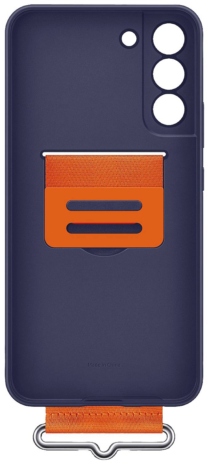 Samsung Silicone Cover with Strap Backcover Samsung Galaxy S22+ Navy, Orange Stoßfest EF-GS906TNEGWW