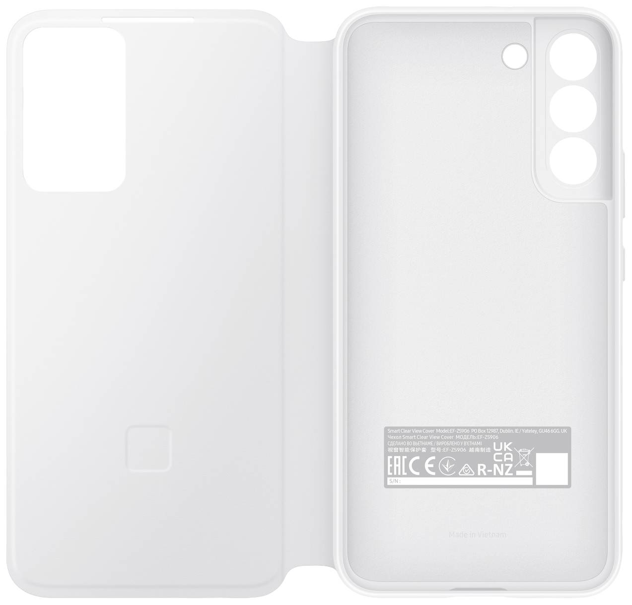 Samsung Clear View Cover Case Galaxy S22+ Weiß