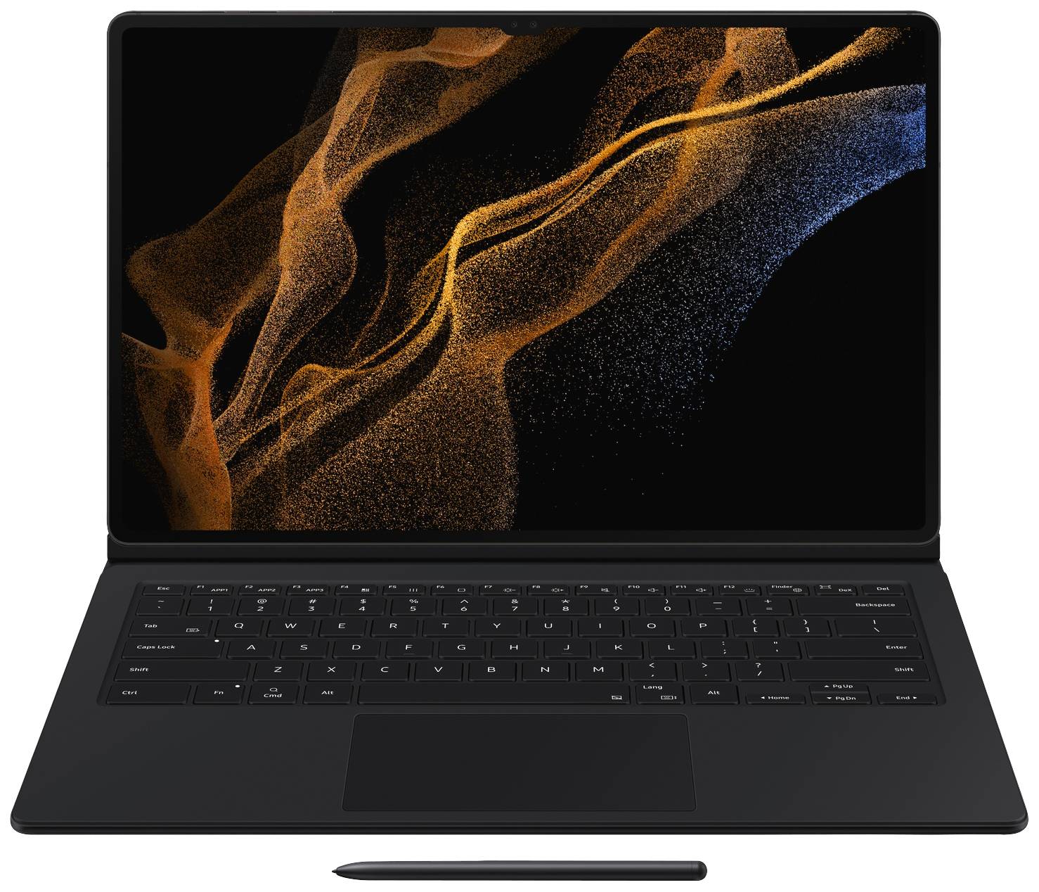 Samsung Book Cover Keyboard EF-DX900 Tablet-Cover Samsung Galaxy Tab S8 Ultra Book Cover Schwarz