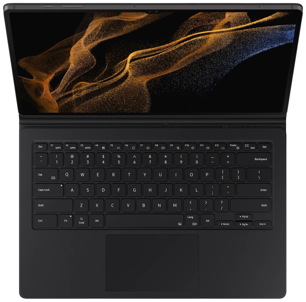 Samsung Book Cover Keyboard EF-DX900 Tablet-Cover Samsung Galaxy Tab S8 Ultra Book Cover Schwarz