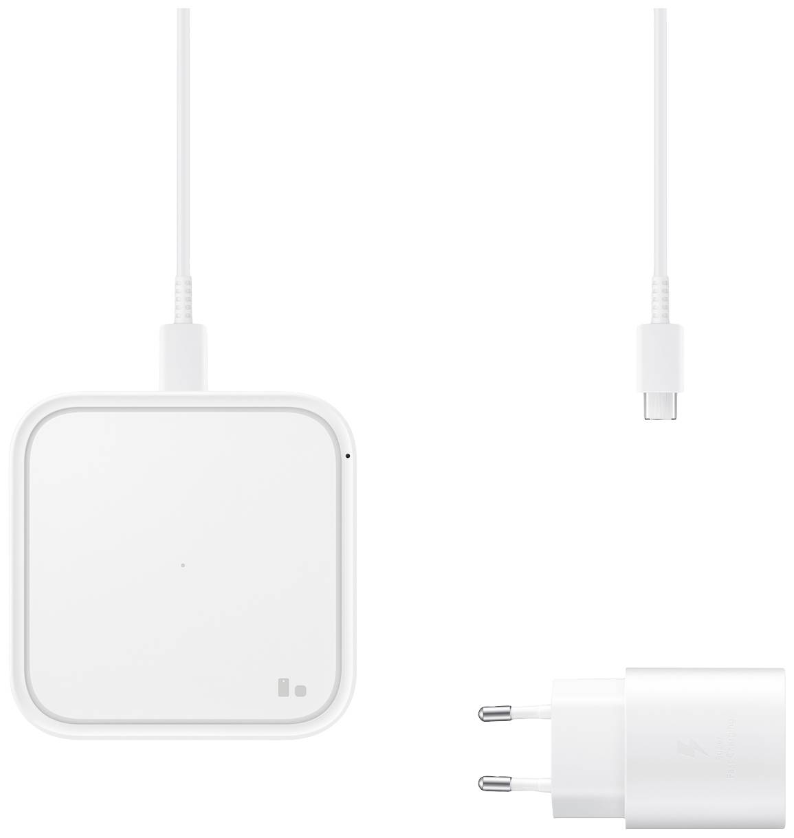 Samsung Induktions-Ladegerät 2.77 A Wireless Charger Pad EP-P2400T EP-P2400TWEGEU Ausgänge USB-C® Weiß