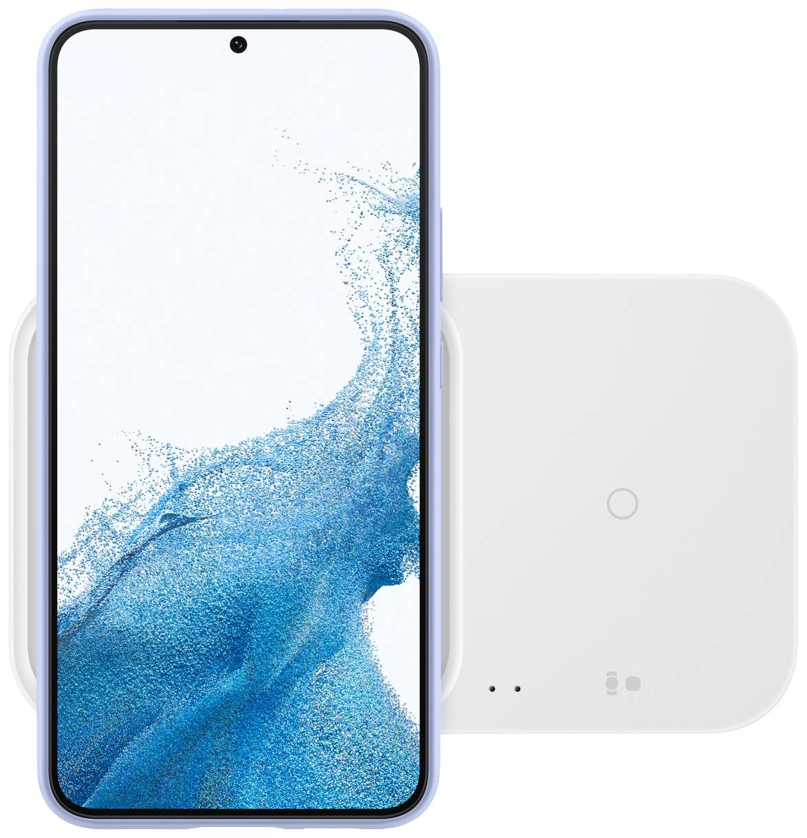 Samsung Induktions-Ladegerät 2.77A Wireless Charger Duo EP-P5400 EP-P5400BWEGEU Ausgänge USB-C® Weiß
