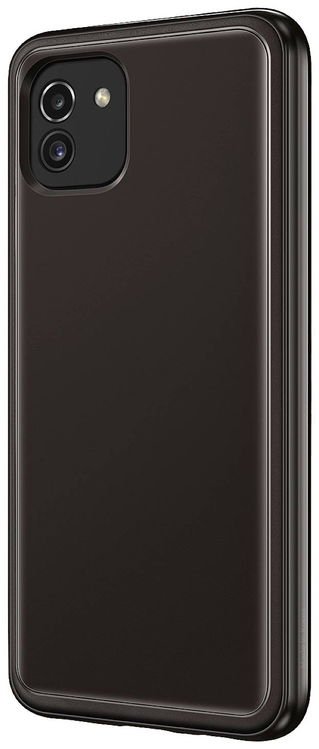 Samsung Soft Clear Cover Backcover Samsung Galaxy A03 Schwarz Stoßfest EF-QA036TBEGEU