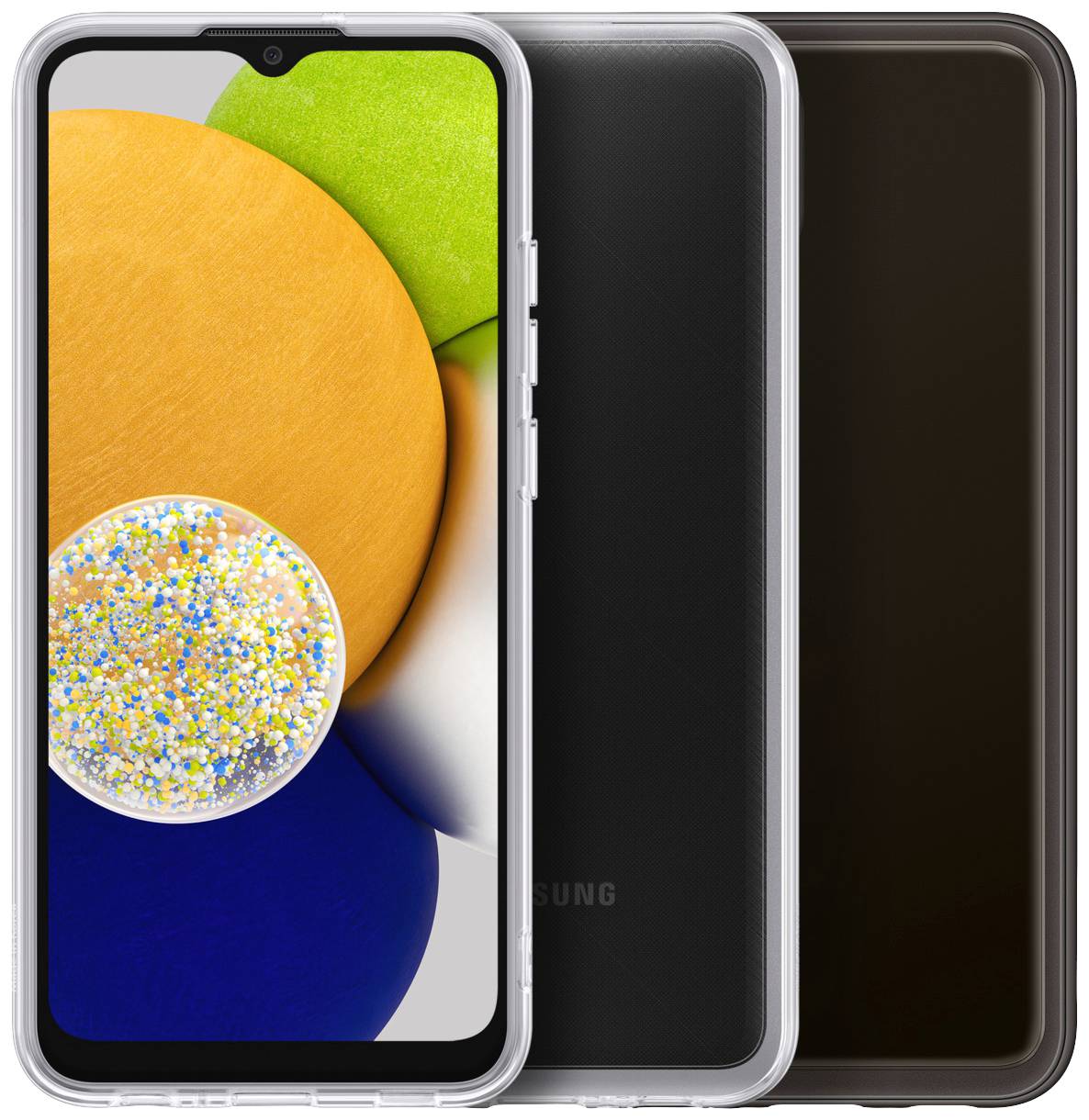 Samsung Soft Clear Cover Backcover Samsung Galaxy A03 Schwarz Stoßfest EF-QA036TBEGEU