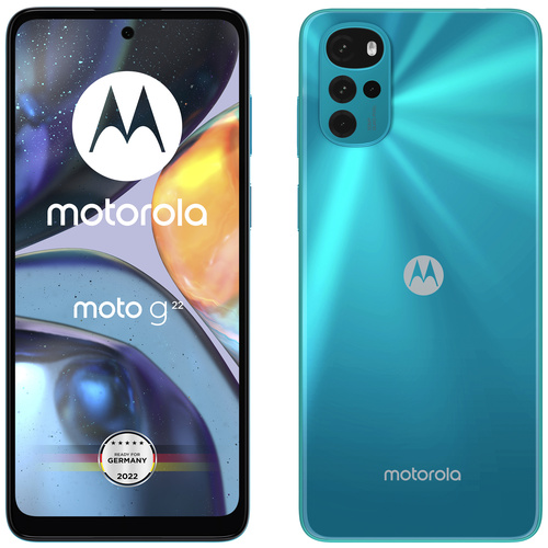 Motorola moto g22 Smartphone 64GB 16.5cm (6.5 Zoll) Eisblau Android™ 12 Dual-SIM