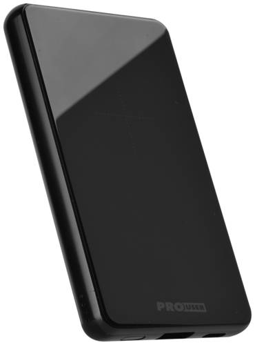 ProUser Wireless Powerbank 5000 mAh Power Delivery 3.0, Qi Wireless Charging Li-Ion Schwarz gleichze