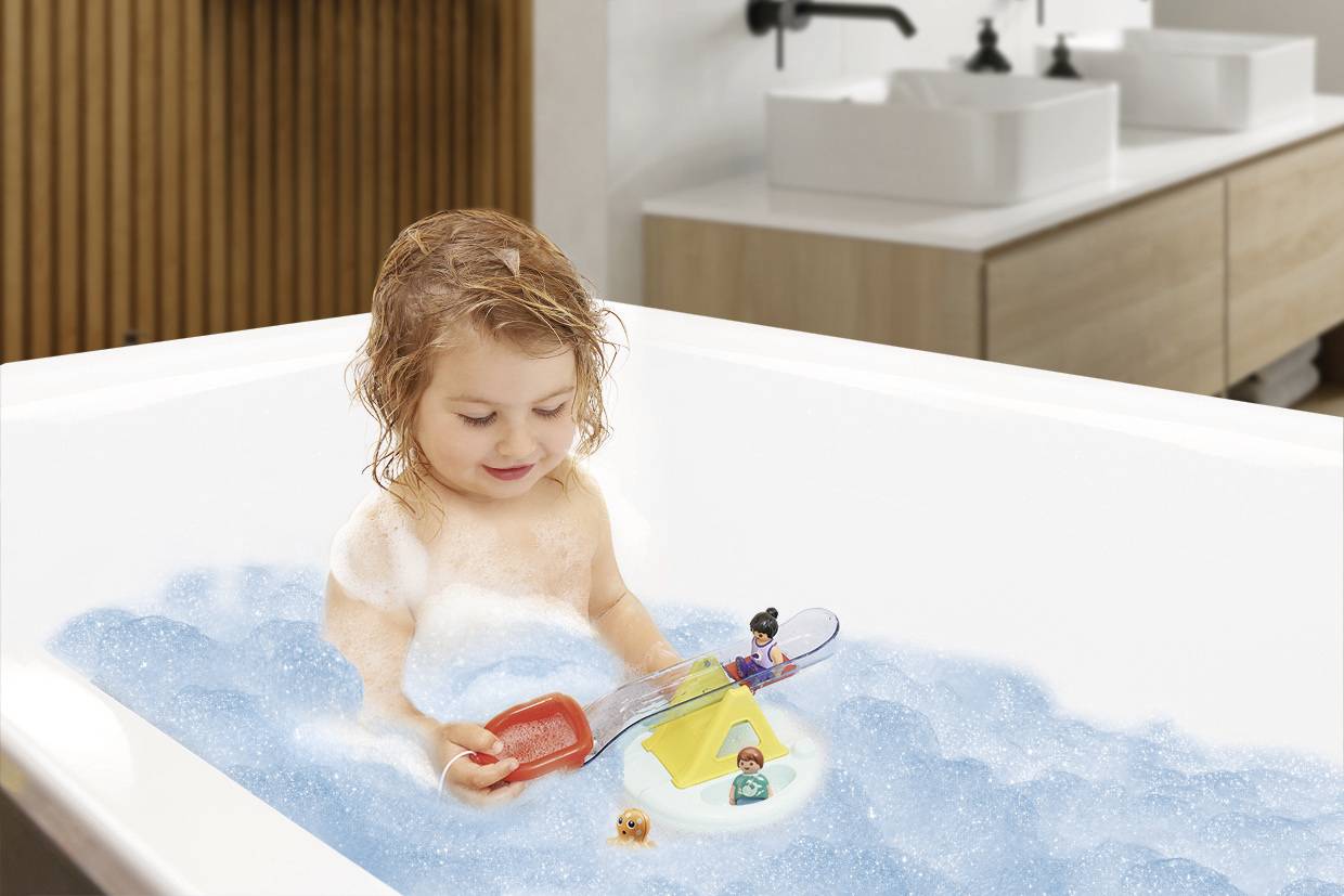 Playmobil® 123 AQUA Badeinsel mit Wasserrutsche 70635