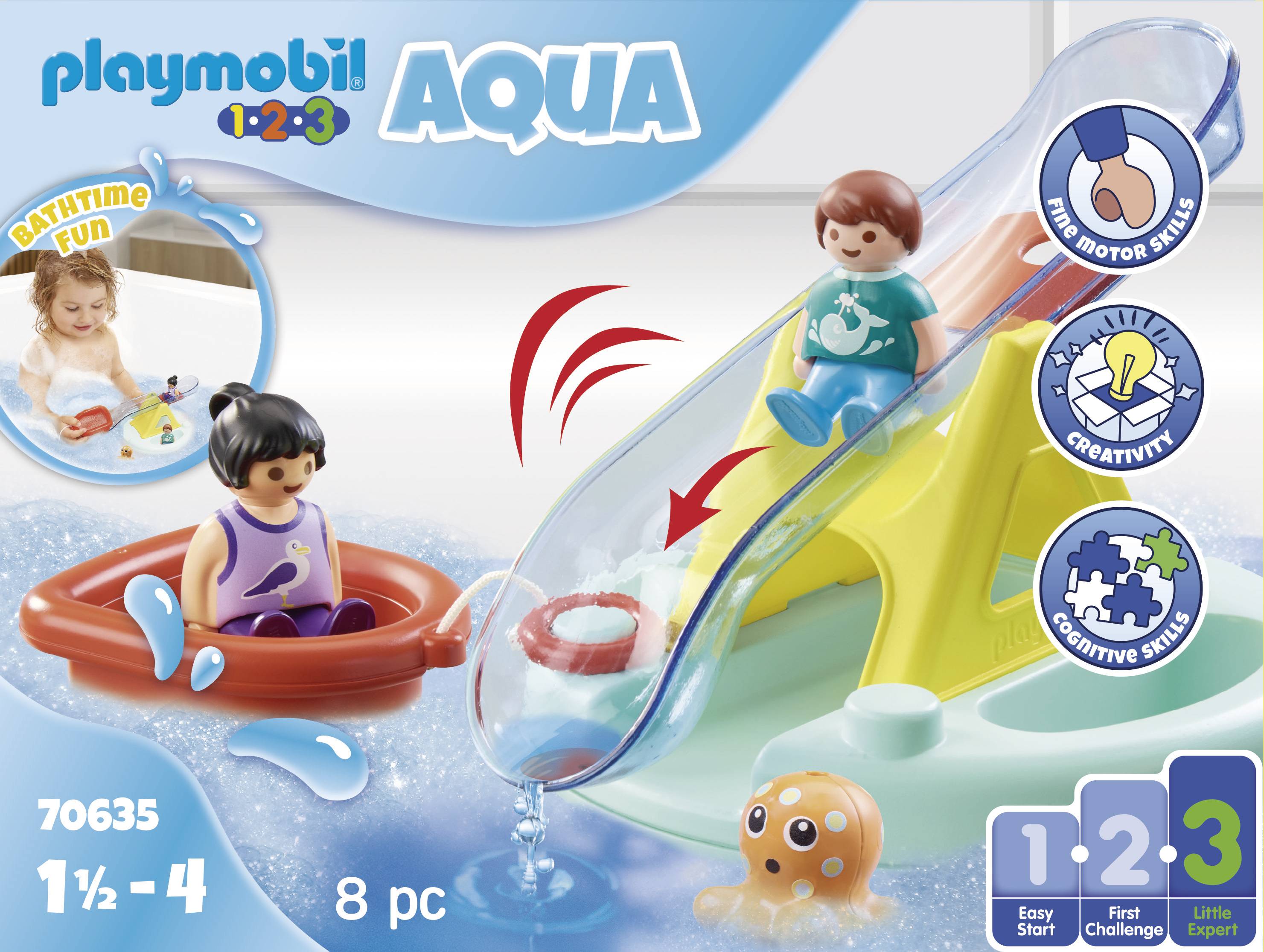Playmobil® 123 AQUA Badeinsel mit Wasserrutsche 70635