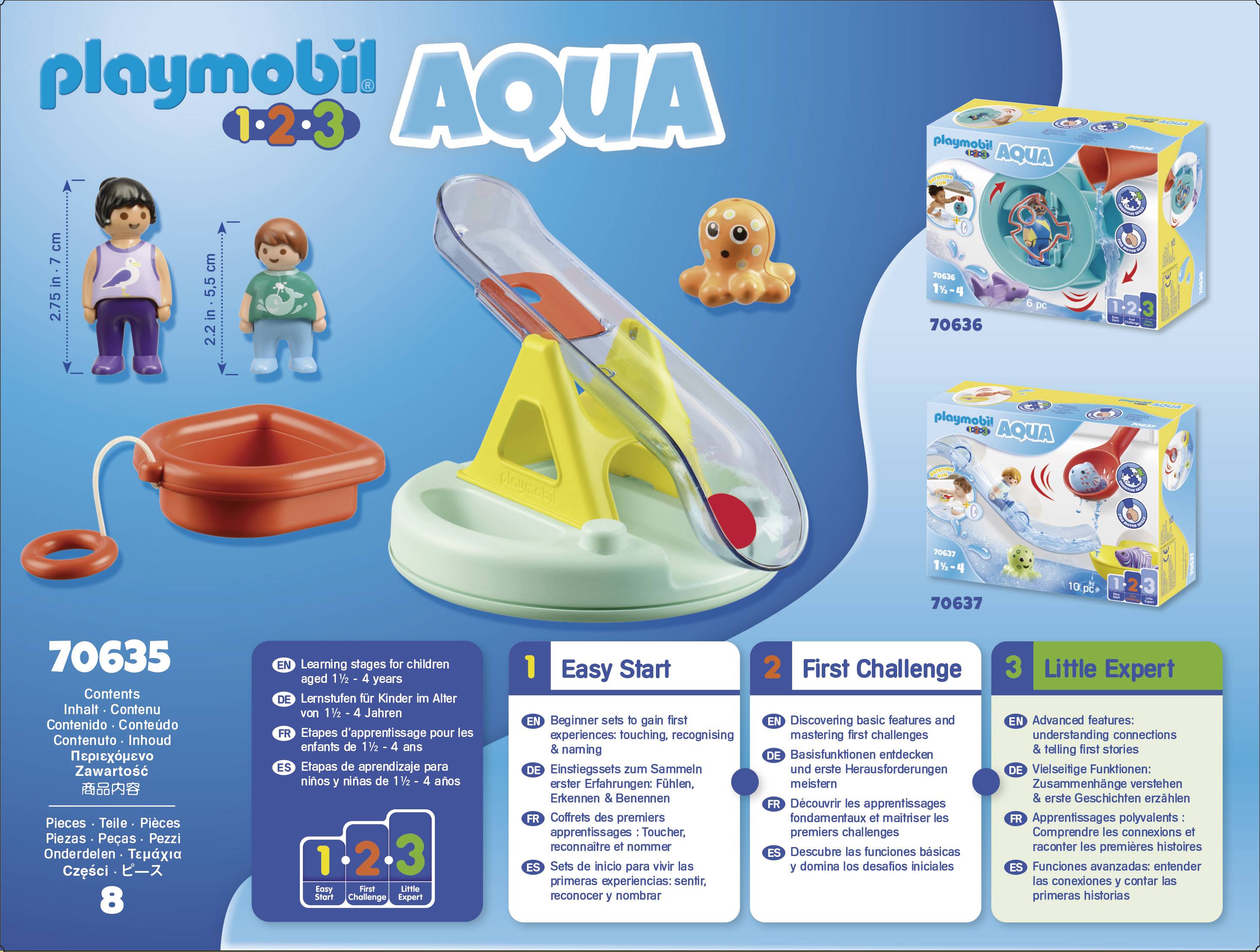 Playmobil® 123 AQUA Badeinsel mit Wasserrutsche 70635