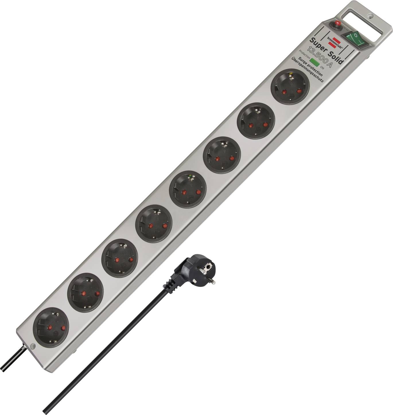 Brennenstuhl 1153340318 Überspannungsschutz-Steckdosenleiste Silber Schutzkontakt 1St.