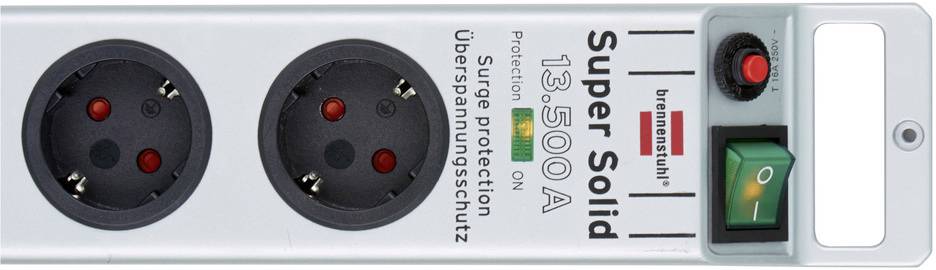 Brennenstuhl 1153340318 Überspannungsschutz-Steckdosenleiste Silber Schutzkontakt 1St.