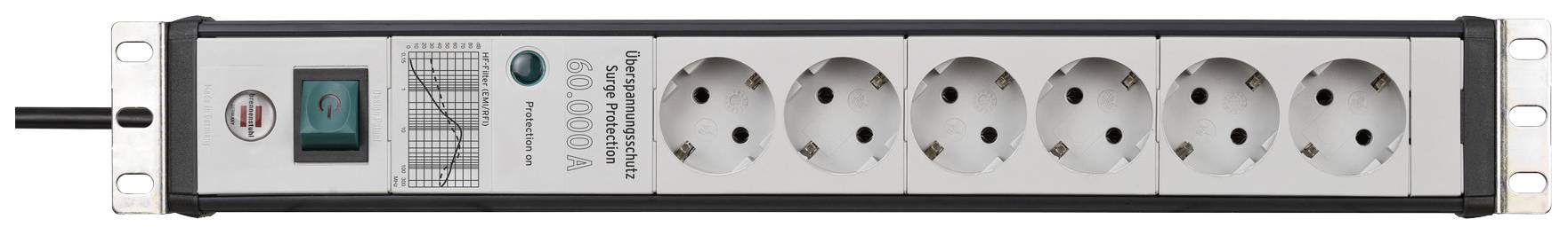 Brennenstuhl 1156057696 Überspannungsschutz-Steckdosenleiste Aluminium (eloxiert) Schutzkontakt 1St.