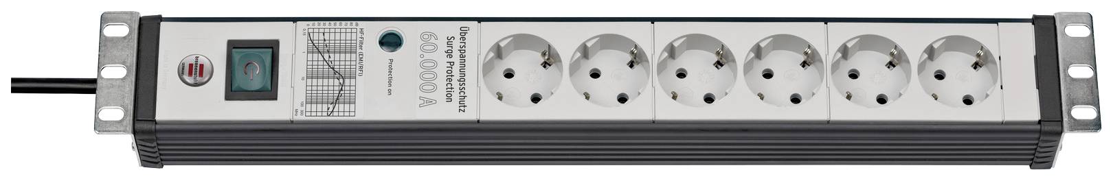 Brennenstuhl 1156057696 Überspannungsschutz-Steckdosenleiste Aluminium (eloxiert) Schutzkontakt 1St.