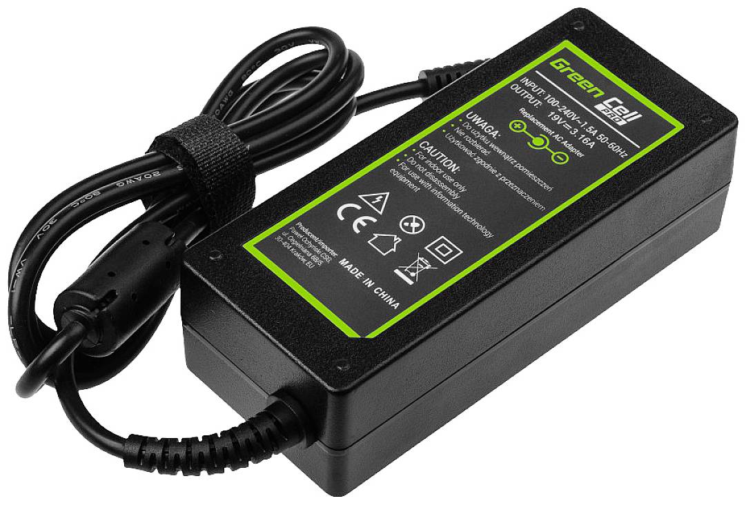 Green Cell AD20P Notebook-Netzteil 60 W 19 V 3.16 A Passend für Marke: Samsung