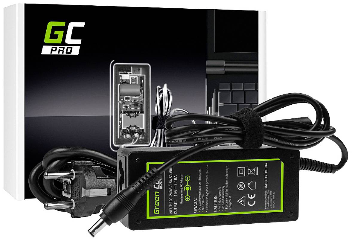Green Cell AD20P Notebook-Netzteil 60 W 19 V 3.16 A Passend für Marke: Samsung
