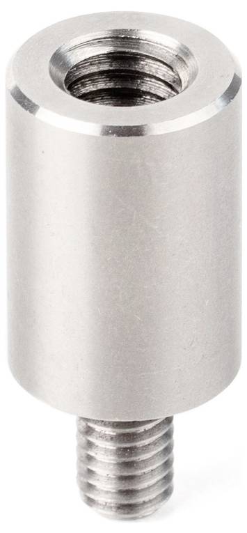 Kern & Sohn Adapter AFM 22 Gewindehülse aus Stahl für SAUTER Kraftmessgeräte und Klemmen, Außengewinde: M8, Innengewinde: M6
