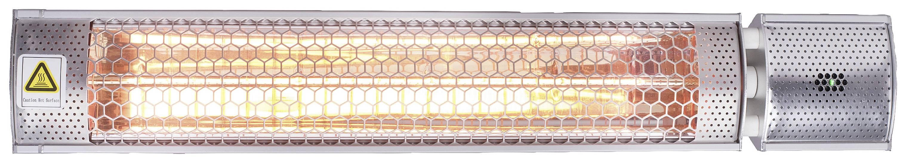 SHX SHXTH2000GF Terrassen-Strahler 2000 W 10 m² Silber