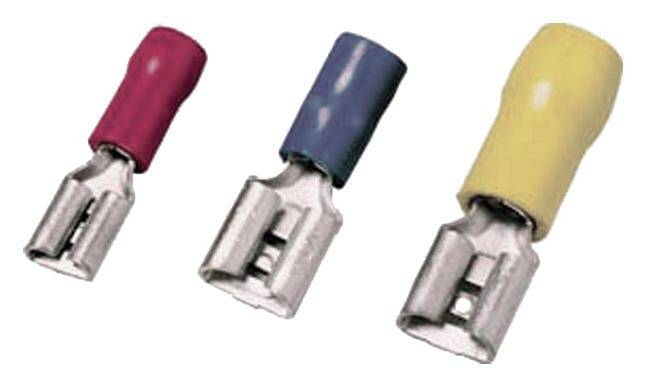 Intercable 181355 Flachsteckhülse Steckbreite: 2.80mm Steckdicke: 0.80mm Teilisoliert Gelb