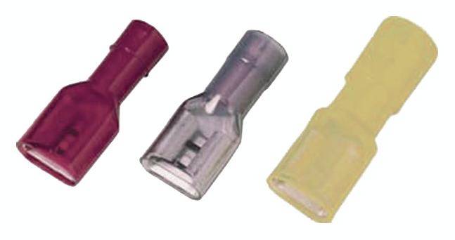 Intercable Flachsteckhülse Steckbreite: 2.80 mm Steckdicke: 0.80 mm Vollisoliert Rot 100 St.