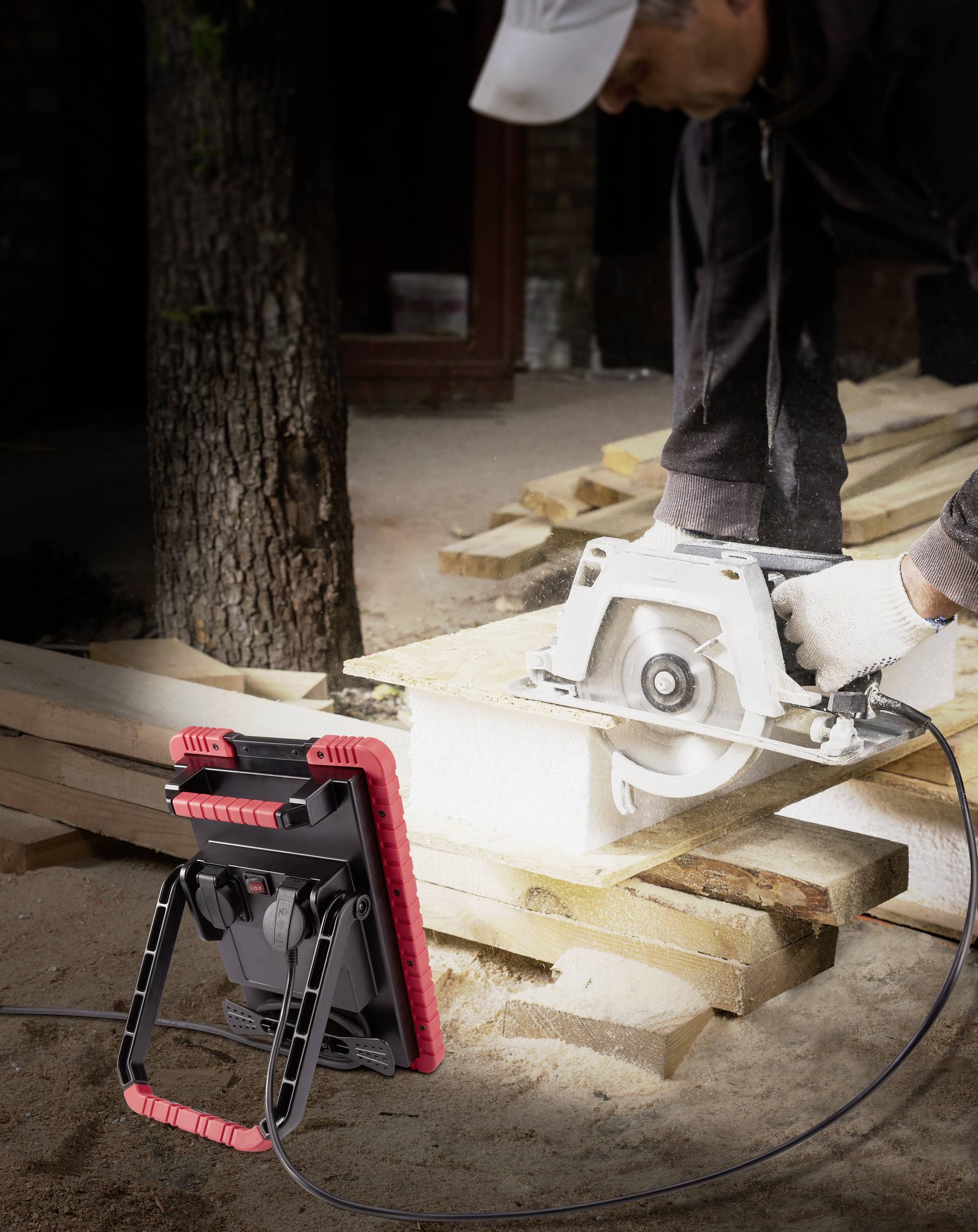 TOOLCRAFT Baustrahler 60W 6000lm Weiß TO-7705437