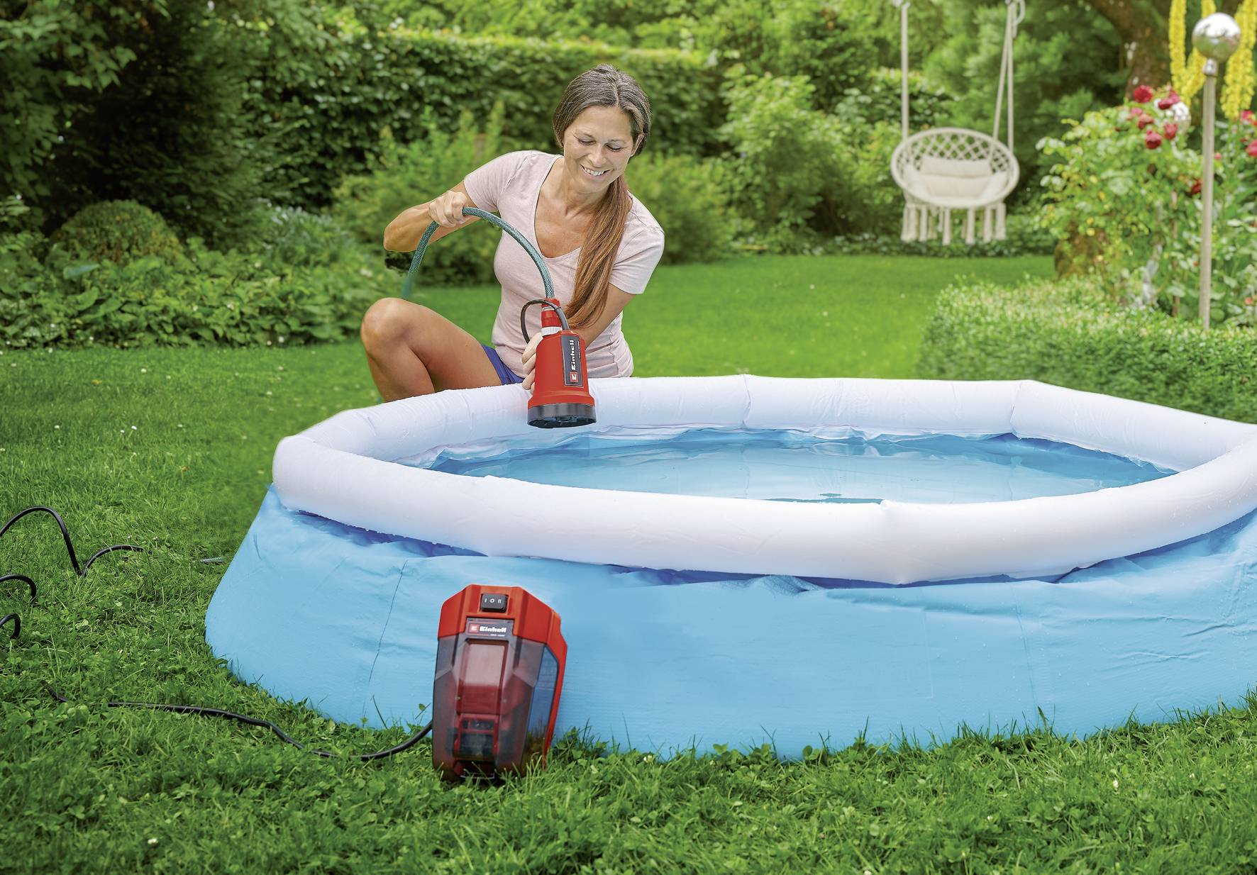 Einhell Power X-Change GE-SP 18 LL Li (1x4,0Ah) Klarwasser-Tauchpumpe 4500 l/h 8m