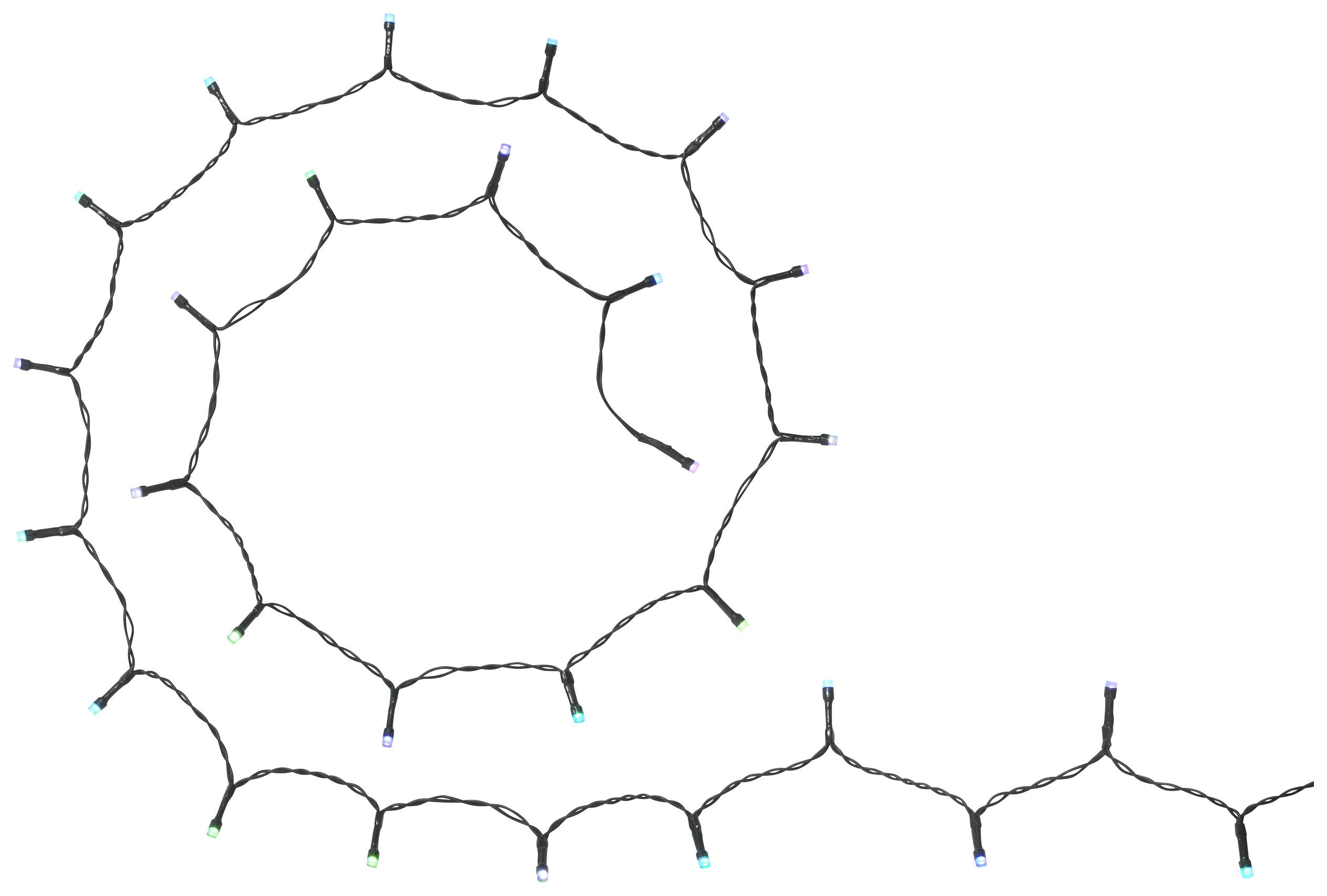 Sygonix SY-5136978 Büschellichterkette mit Appsteuerung Innen/Außen netzbetrieben Anzahl Leuchtmittel 120 LED RGB Beleuchtet