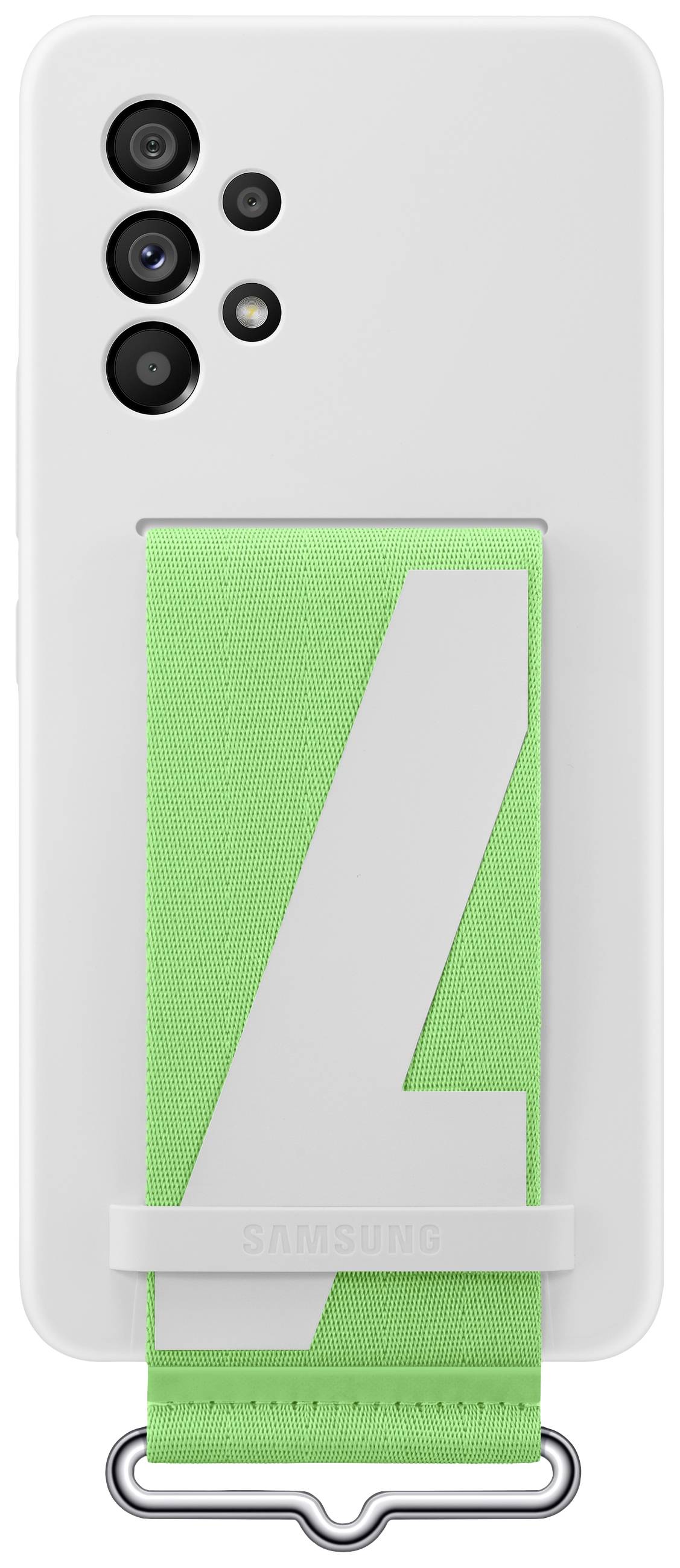 Samsung Silicone Cover with Strap Backcover Samsung Galaxy A53 5G Weiß Stoßfest EF-GA536TWEGWW