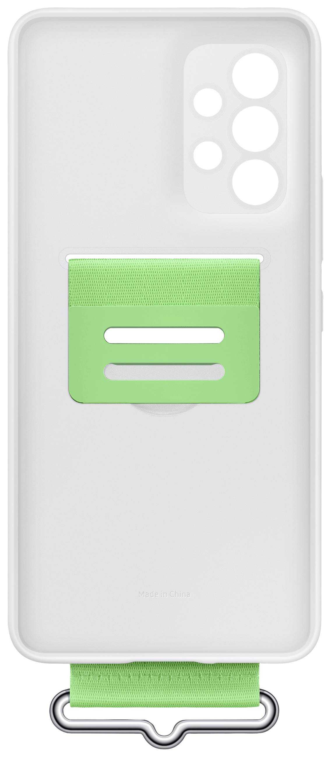 Samsung Silicone Cover with Strap Backcover Samsung Galaxy A53 5G Weiß Stoßfest EF-GA536TWEGWW