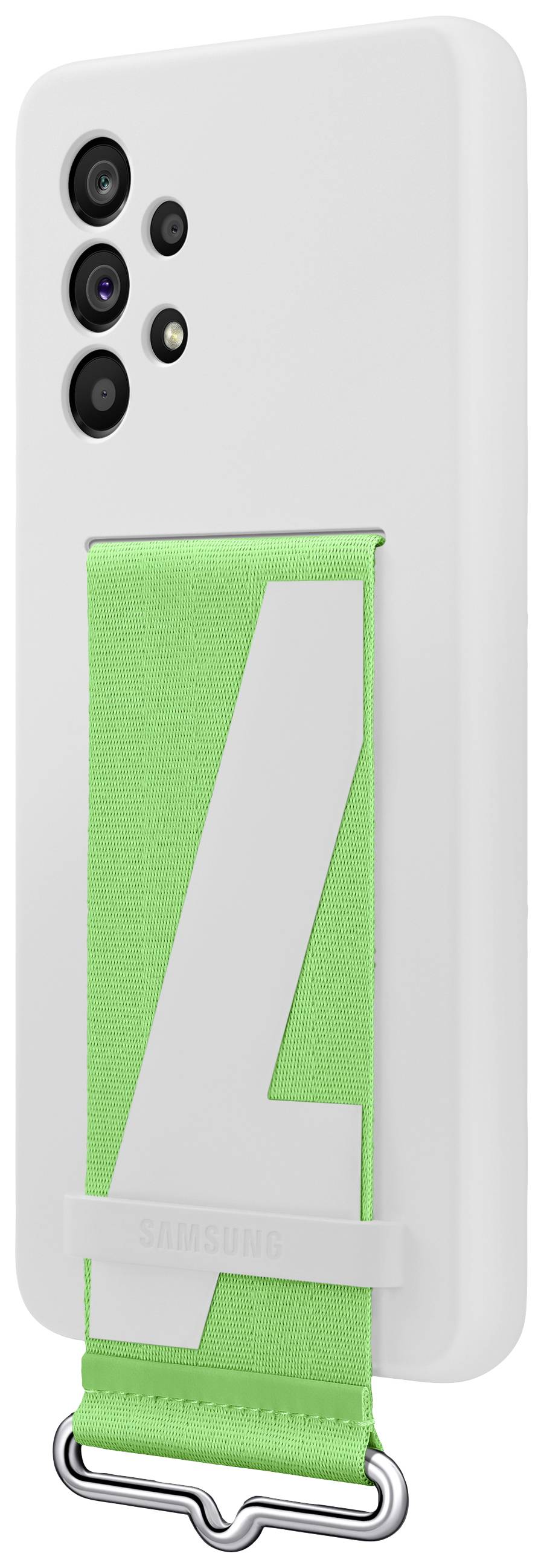 Samsung Silicone Cover with Strap Backcover Samsung Galaxy A53 5G Weiß Stoßfest EF-GA536TWEGWW