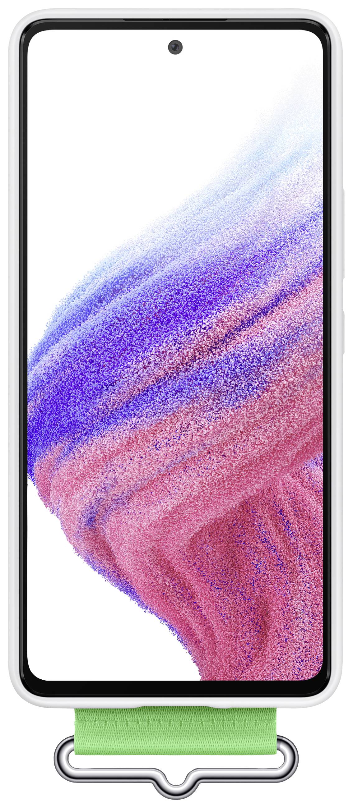 Samsung Silicone Cover with Strap Backcover Samsung Galaxy A53 5G Weiß Stoßfest EF-GA536TWEGWW