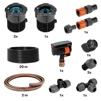 GARDENA Sprinklersystem Komplett-Set Pipeline Viereckregner 08274-34 GARDENA Sprinklersystem Komplett-Set Pipeline Viereckregner 08274-34